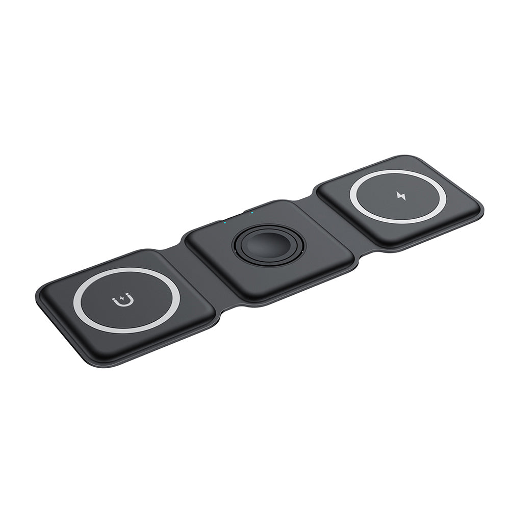 ZEERA MegFold: Weltweit portabelstes 3-in-1 faltbares MagSafe Reise-Wireless-Ladegerät für iPhone 15, Apple Watch & AirPods