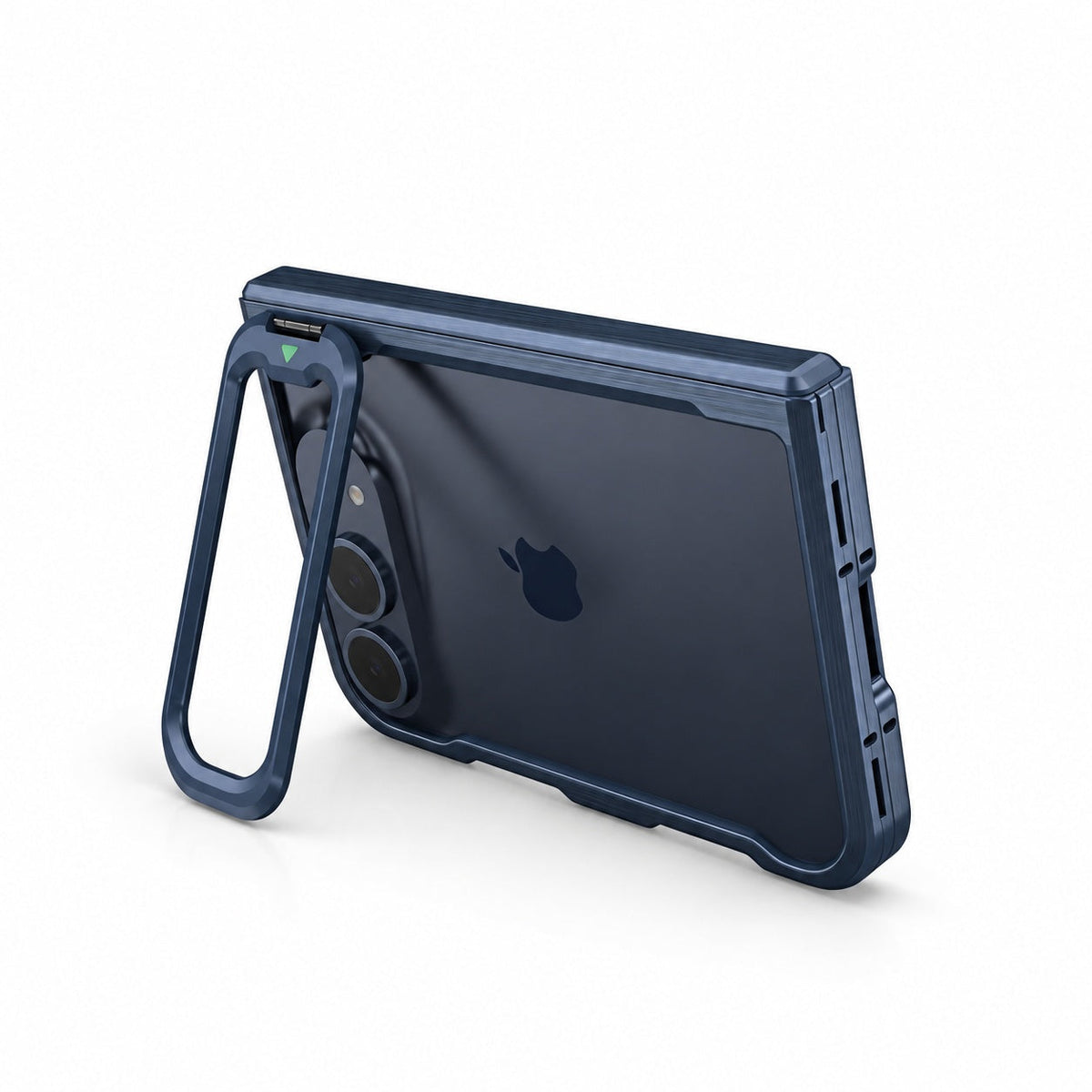 ZEERA FoldFrame Pro Case for iPhone Duo: Aluminum Bumper Case with Camera Kickstand & Magnetic Hinge Protection