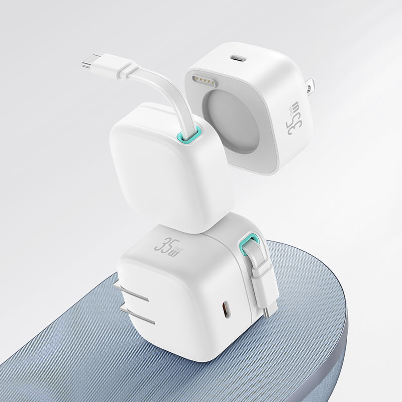 ZEERA x THEVOXN 5-in-1 Dual MagSafe Charger Stand for iPhone 16 Pro Max & AirPods & Apple Watch