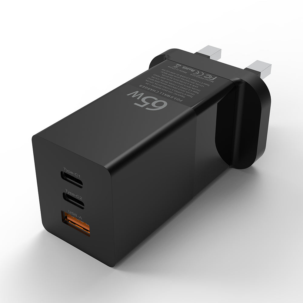 ZEERA 65W GaN-Wandladegerät/Netzteil mit Schnellladefunktion (PD) für iPhone 14 Pro Max, MacBook Pro, iPad Pro