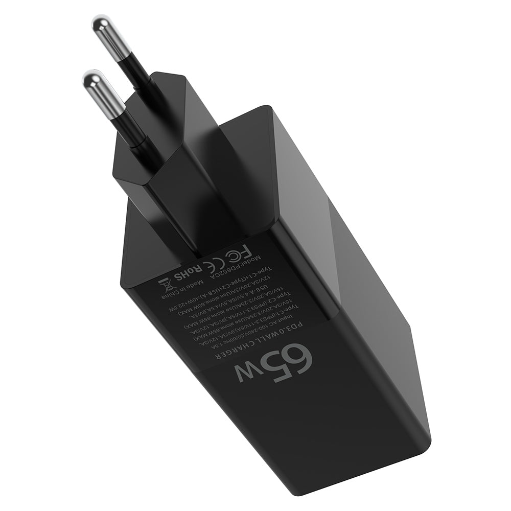 ZEERA 65W GaN-Wandladegerät/Netzteil mit Schnellladefunktion (PD) für iPhone 14 Pro Max, MacBook Pro, iPad Pro