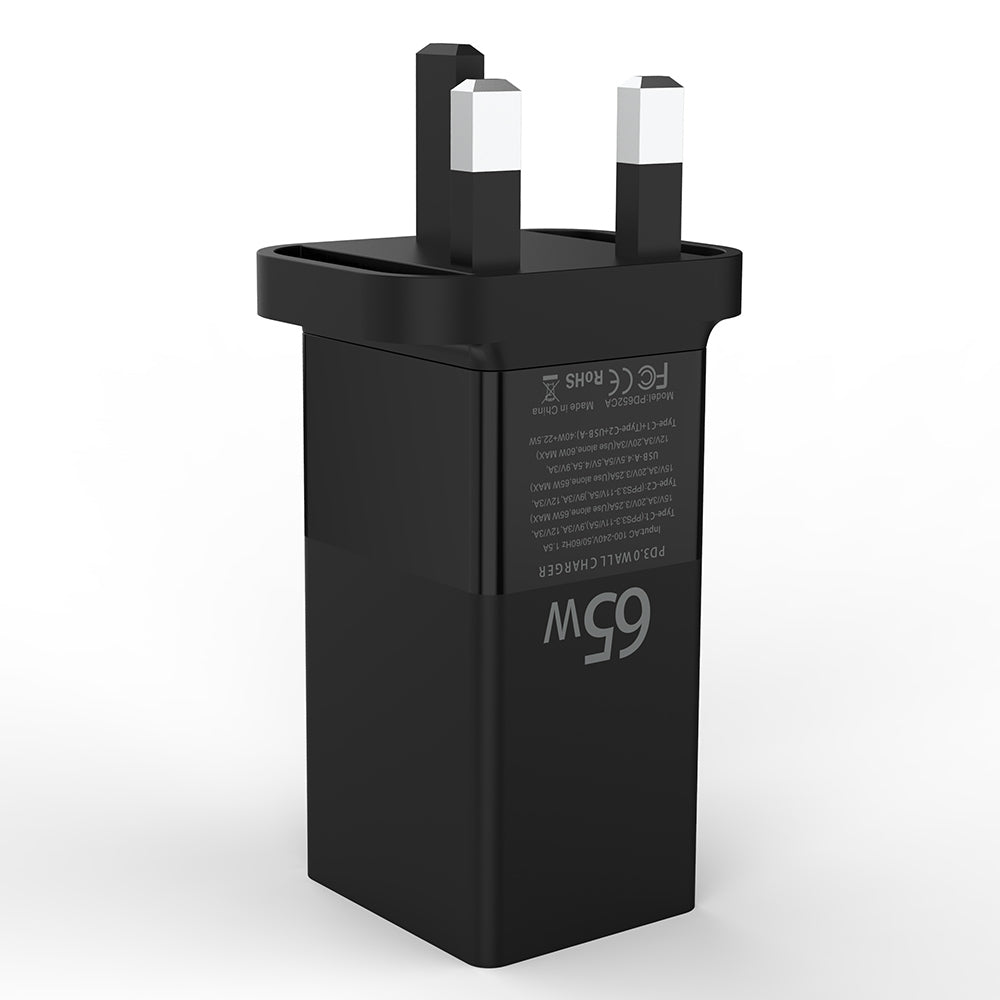 ZEERA 65W GaN-Wandladegerät/Netzteil mit Schnellladefunktion (PD) für iPhone 14 Pro Max, MacBook Pro, iPad Pro