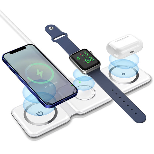 ZEERA MegFold: Weltweit portabelstes 3-in-1 faltbares MagSafe Reise-Wireless-Ladegerät für iPhone 15, Apple Watch & AirPods