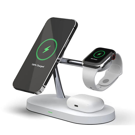 ZEERA 5-in-1 Desktop MagSafe Ladeständer für iPhone & AirPods & Apple Watch