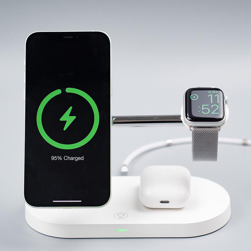 ZEERA 5-in-1 Desktop MagSafe Ladeständer für iPhone & AirPods & Apple Watch