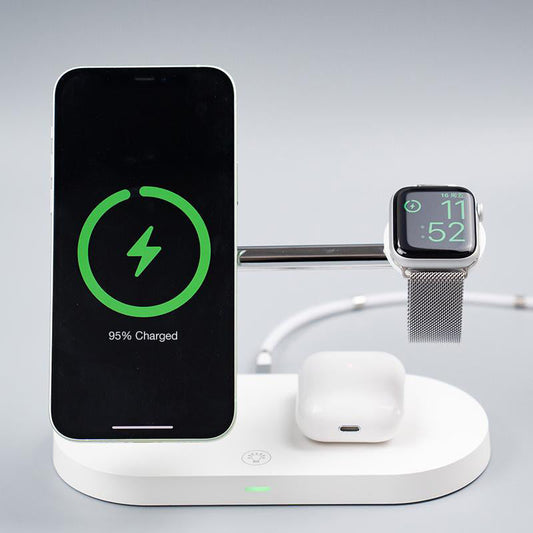 ZEERA 5-in-1 Desktop MagSafe Charger Stand for iPhone & AirPods & Apple Watch