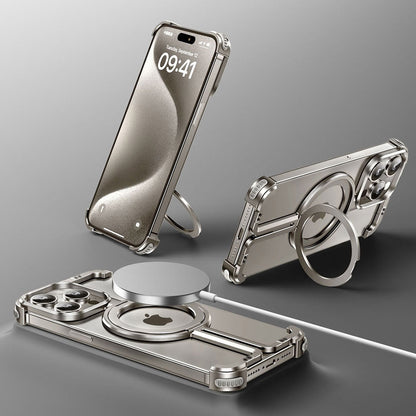 ZEERA Aluminum Alloy MagSafe Kickstand Cooling Case for iPhone 18 Pro Max, iPhone & Samsung