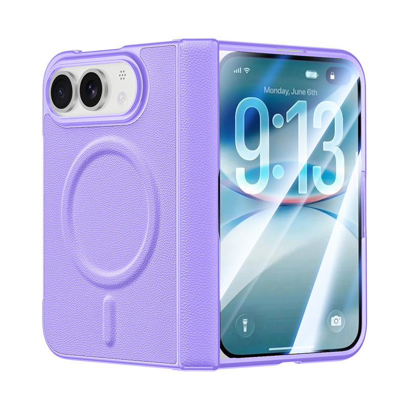 ZEERA ColorGuard Pro Case for iPhone Ultra: Vegan Leather MagSafe Case with Built-In Tempered Glass Screen Protector