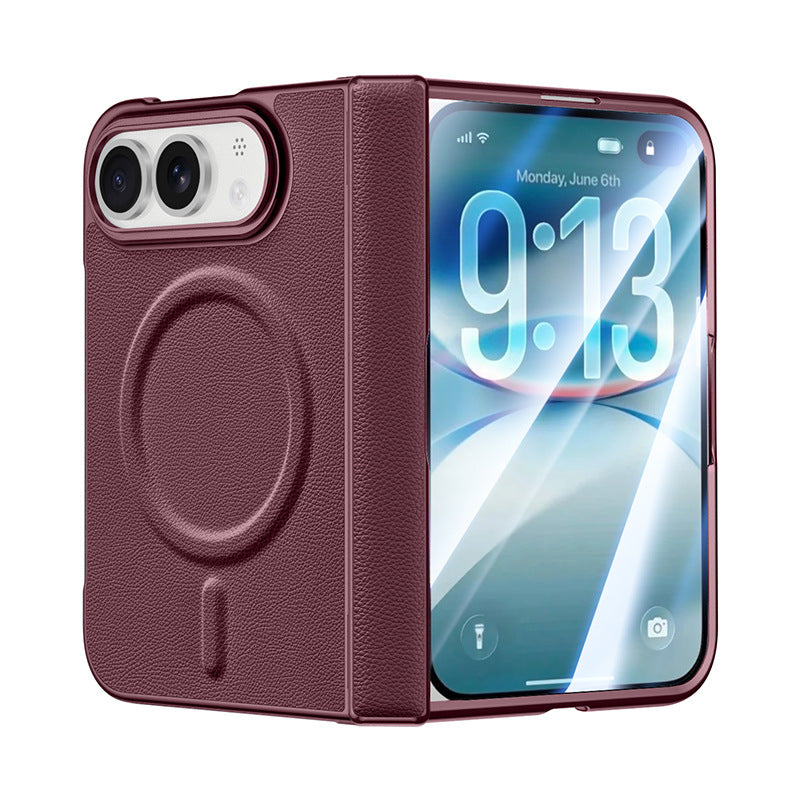 ZEERA ColorGuard Pro Case for iPhone Ultra: Vegan Leather MagSafe Case with Built-In Tempered Glass Screen Protector