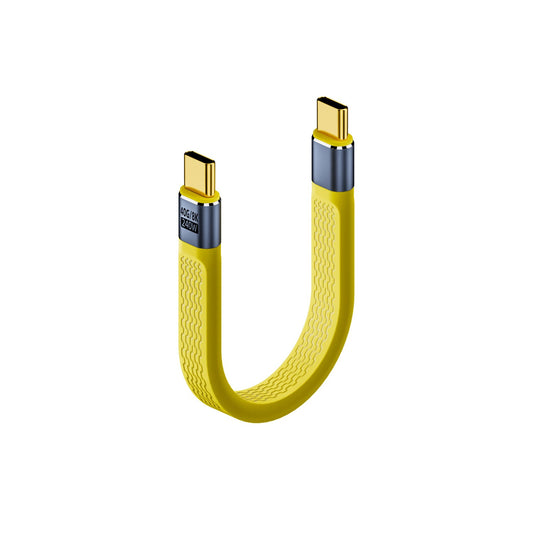 ZEERA FlexUSB Pro 240W USB-C kurzes Kabel | 8K Display, 40Gbps Übertragung, USB4 Full-Function, flexibles flaches Design