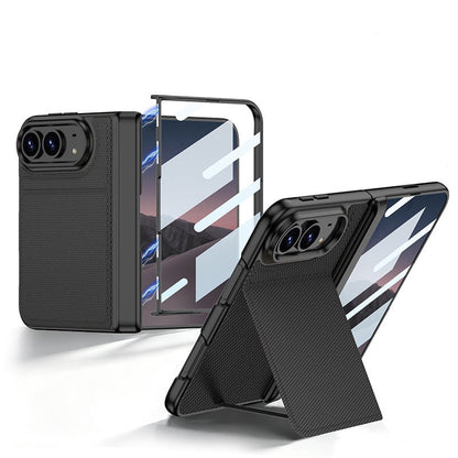 ZEERA FoldFlip Pro Case for iPhone Duo: MagSafe Tech-Woven Case with Fold-Back Kickstand & Integrated Screen Protector
