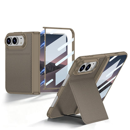 ZEERA FoldFlip Pro Case for iPhone Duo: MagSafe Tech-Woven Case with Fold-Back Kickstand & Integrated Screen Protector