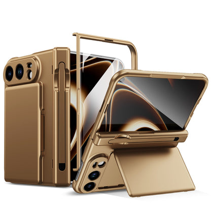 ZEERA FoldFolio Pro Case for iPhone Duo: 2-Card Wallet Kickstand Case with Stylus, Screen Protector & Hinge Protection