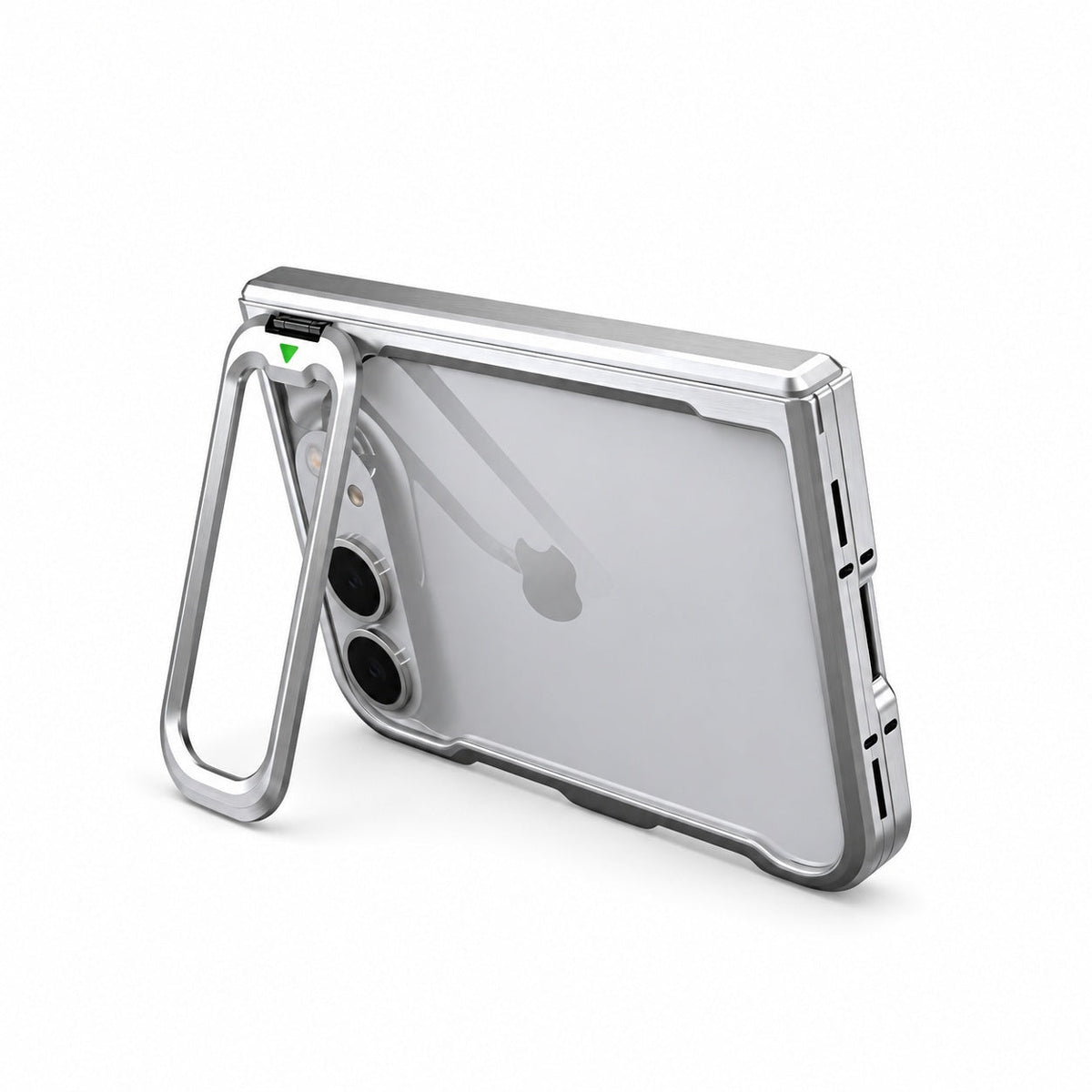 ZEERA FoldFrame Pro Case for iPhone Duo: Aluminum Bumper Case with Camera Kickstand & Magnetic Hinge Protection
