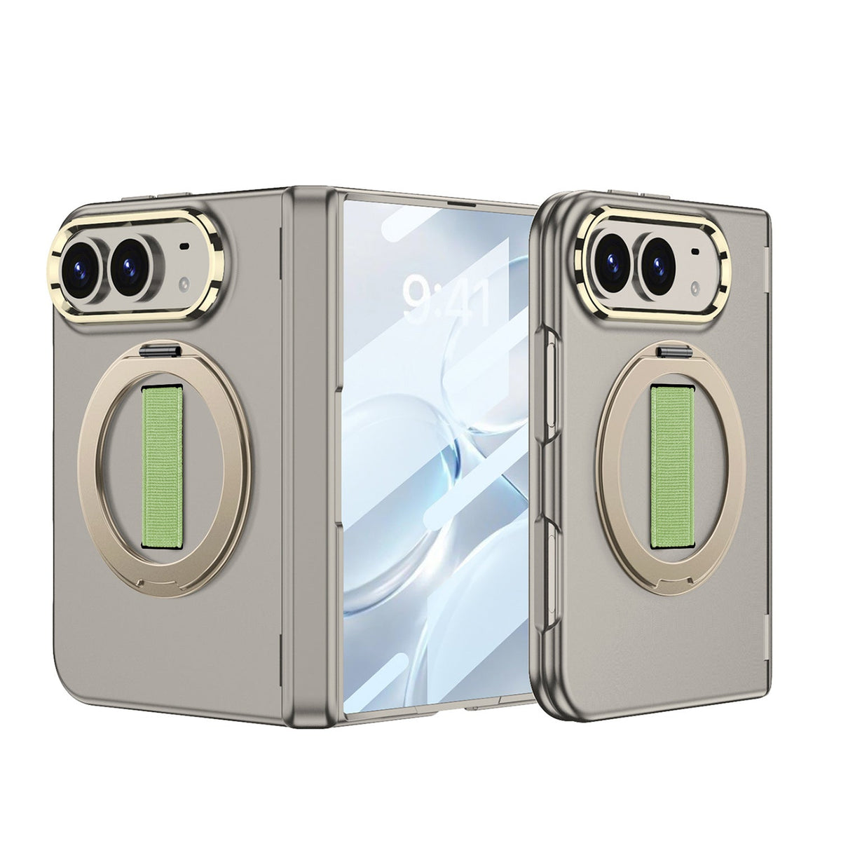 ZEERA FoldLoop Pro iPhone用ケース：MagSafe対応リングスタンド（伸縮フィンガーストラップ＆ヒンジ保護機能付き）
