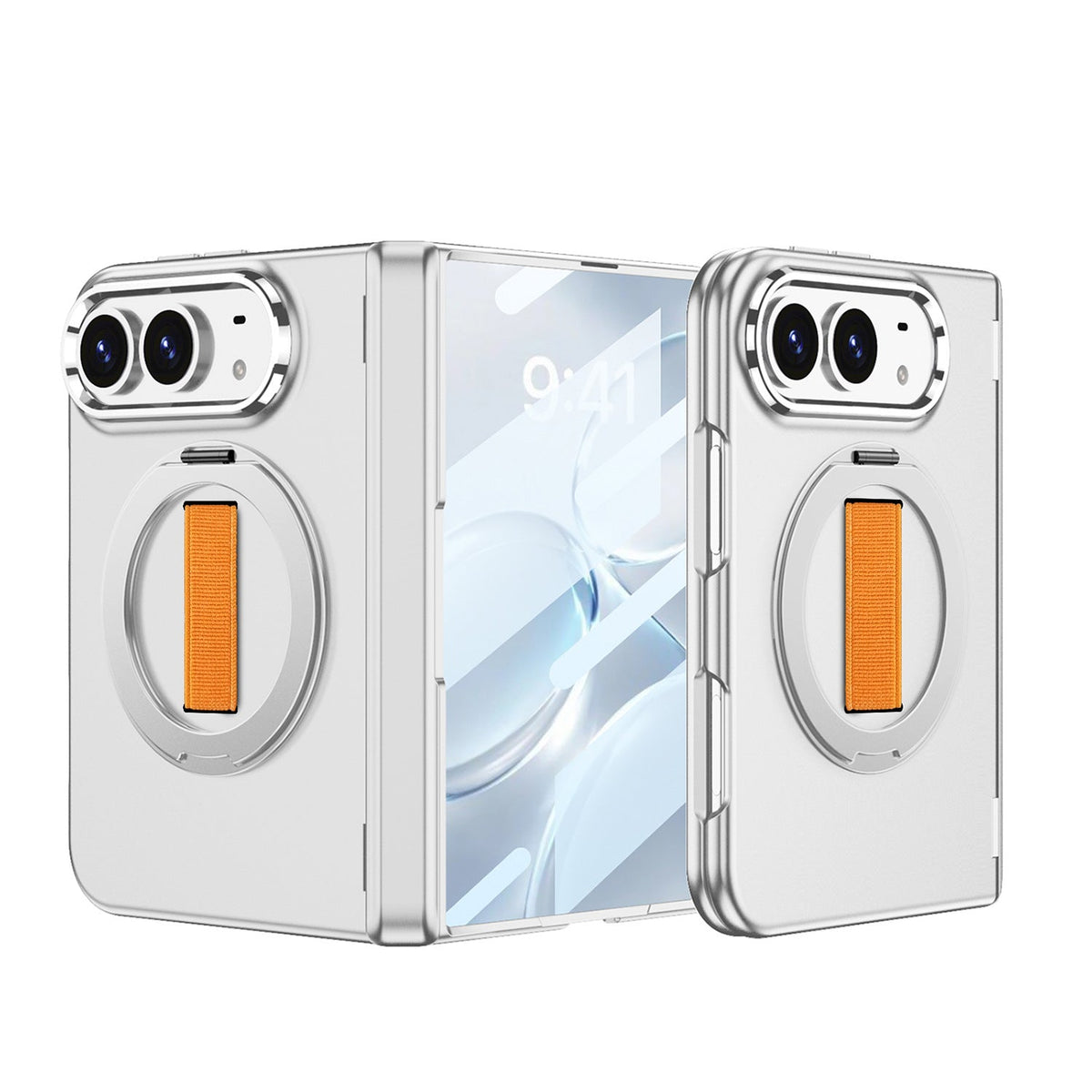 ZEERA FoldLoop Pro iPhone用ケース：MagSafe対応リングスタンド（伸縮フィンガーストラップ＆ヒンジ保護機能付き）