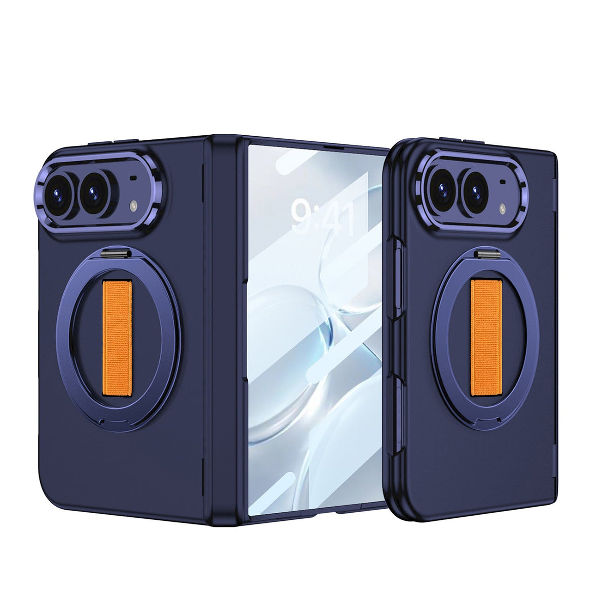 ZEERA FoldLoop Pro iPhone用ケース：MagSafe対応リングスタンド（伸縮フィンガーストラップ＆ヒンジ保護機能付き）