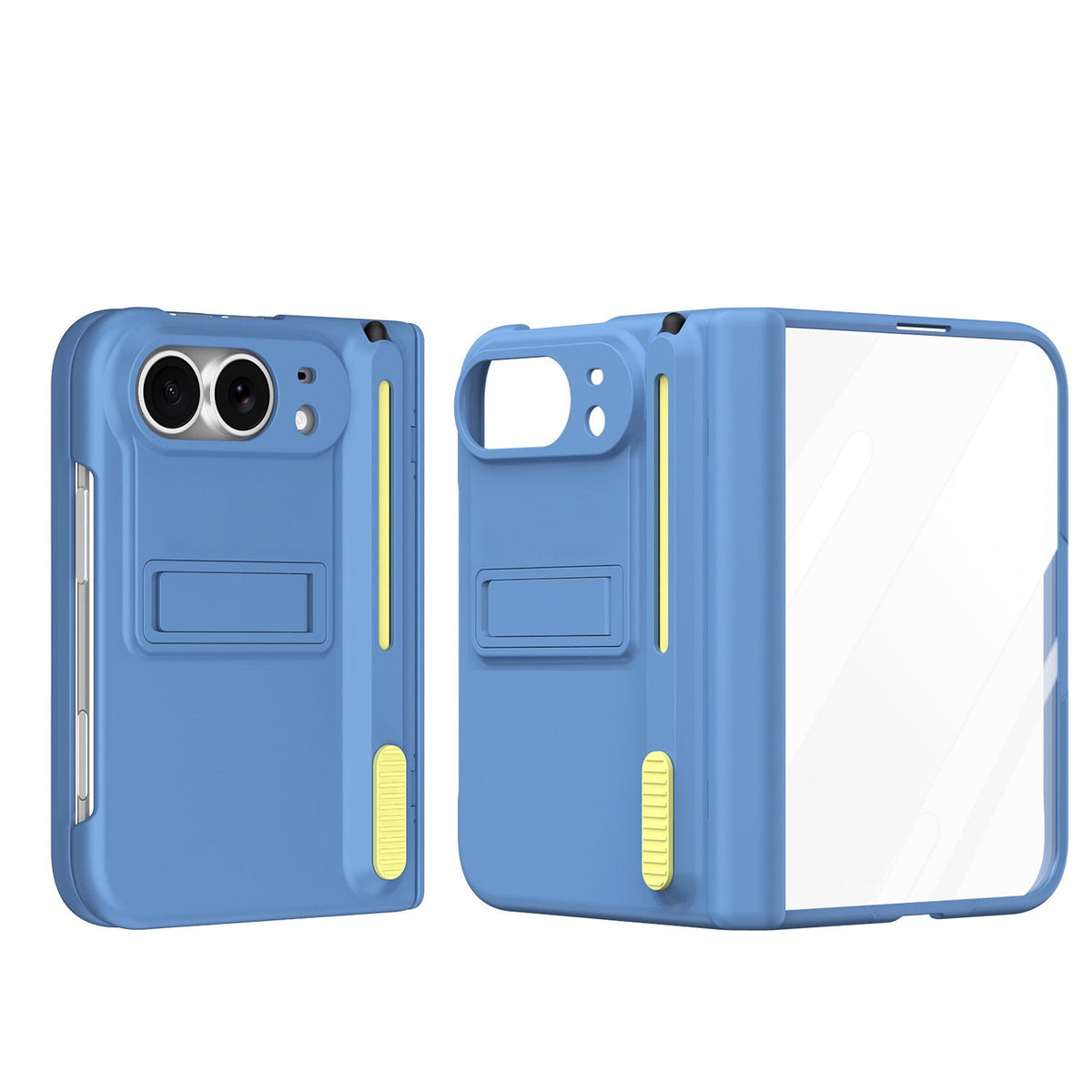 ZEERA FoldPen Pro Case for iPhone Duo: Built-In Stylus, Kickstand, Tempered Glass Screen Protector & Hinge Protection