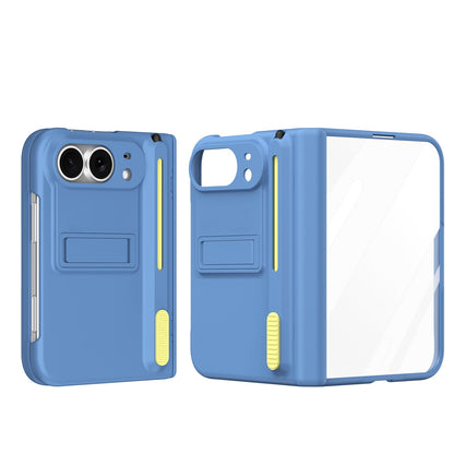 ZEERA FoldPen Pro Case for iPhone Duo: Built-In Stylus, Kickstand, Tempered Glass Screen Protector & Hinge Protection