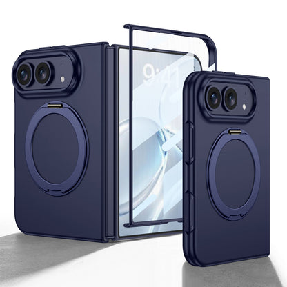ZEERA FoldPivot Pro Case for iPhone Duo: Slim MagSafe Case with 360° Rotating Stand & Built-In Screen Protector