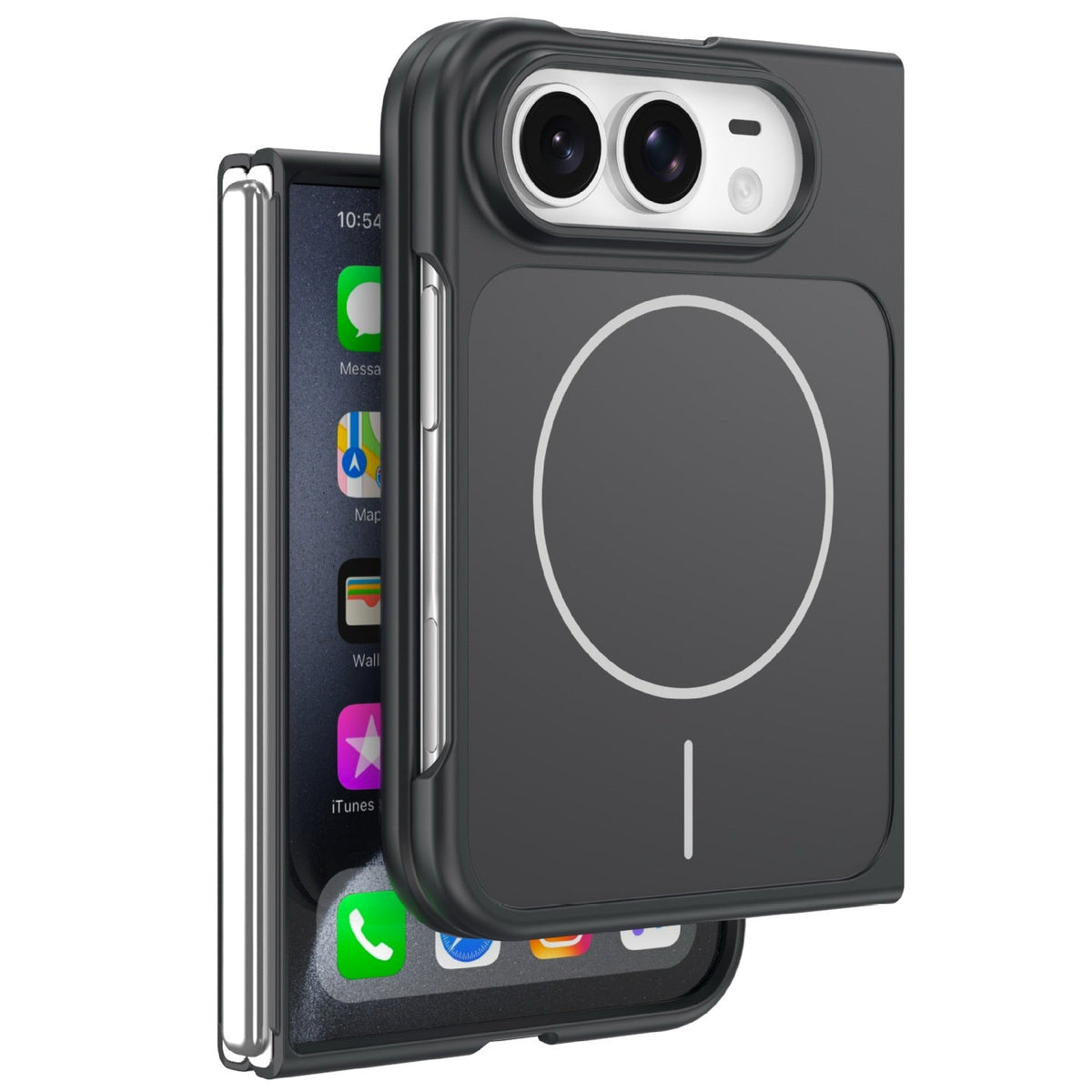 ZEERA FoldSlim Pro Hülle für iPhone Duo: Ultradünne MagSafe-Hülle mit integriertem Displayschutz
