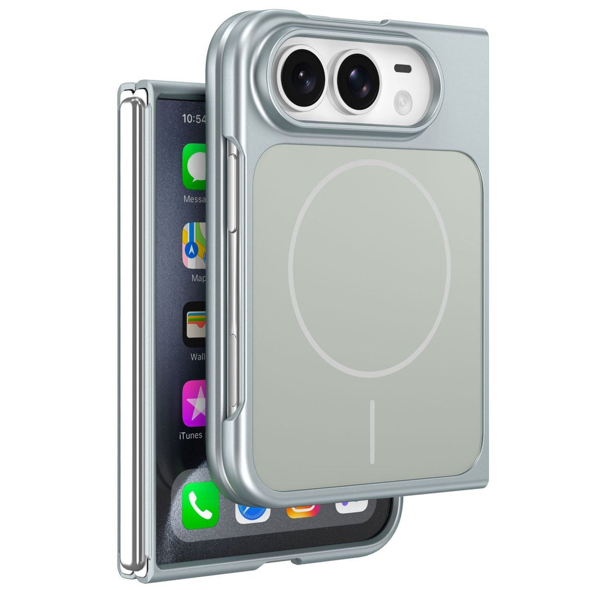 ZEERA FoldSlim Pro Hülle für iPhone Duo: Ultradünne MagSafe-Hülle mit integriertem Displayschutz