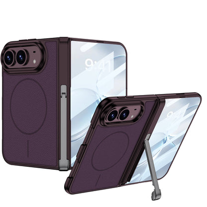 ZEERA FoldStand Pro Hülle für iPhone Duo: MagSafe Full-Cover Hülle mit 2-Wege-Scharnier-Ständer & Displayschutzfolie