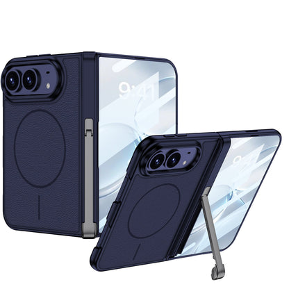 ZEERA FoldStand Pro Hülle für iPhone Duo: MagSafe Full-Cover Hülle mit 2-Wege-Scharnier-Ständer & Displayschutzfolie