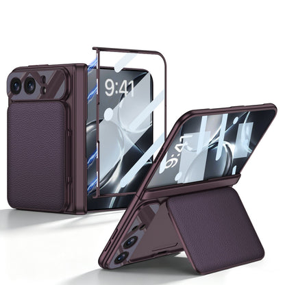 ZEERA FoldWallet Pro Case for iPhone Duo: 2-Card Vegan Leather Wallet Kickstand Case with Screen Protector & Hinge Protection