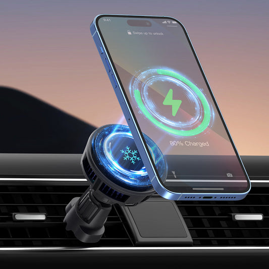 ZEERA SuVolt Gen4 Aktiver Kühl-Qi2-Autohalterungslader mit MagSafe unterstützt 15W schnelles kabelloses Laden