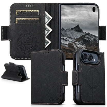 ZEERA FoldClasp Pro Case for iPhone Duo: MagSafe Leather Wallet Folio Case with Magnetic Closure & Landscape Kickstand