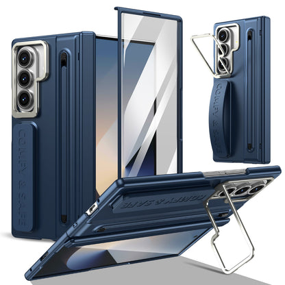 ZEERA FoldGrip Pro（iPhone DuoおよびGalaxy Z Fold8用）：カメラキックスタンド、リストストラップ、スタイラス付きヒンジケース