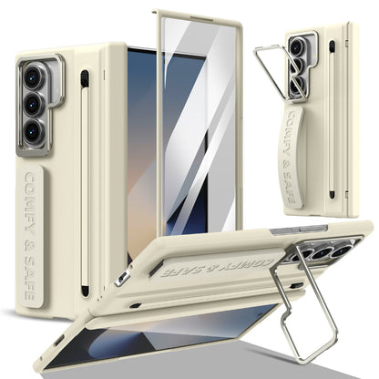 ZEERA FoldGrip Pro（iPhone DuoおよびGalaxy Z Fold8用）：カメラキックスタンド、リストストラップ、スタイラス付きヒンジケース