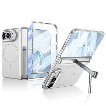 ZEERA FoldStand Pro Hülle für iPhone Duo: MagSafe Full-Cover Hülle mit 2-Wege-Scharnier-Ständer & Displayschutzfolie