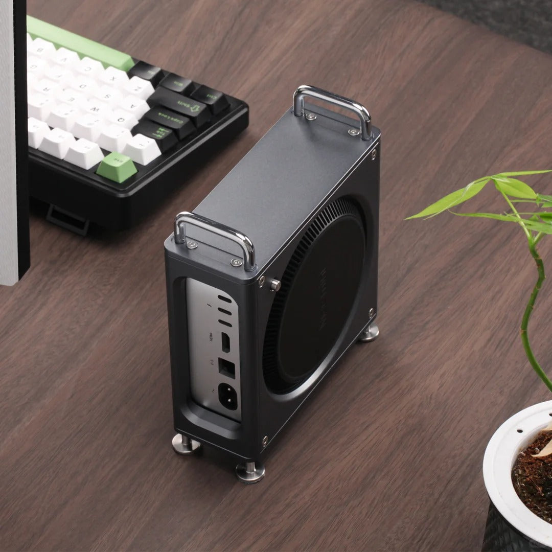 ZEERA MacForge Mac Mini desktop upgrade case with professional design finish