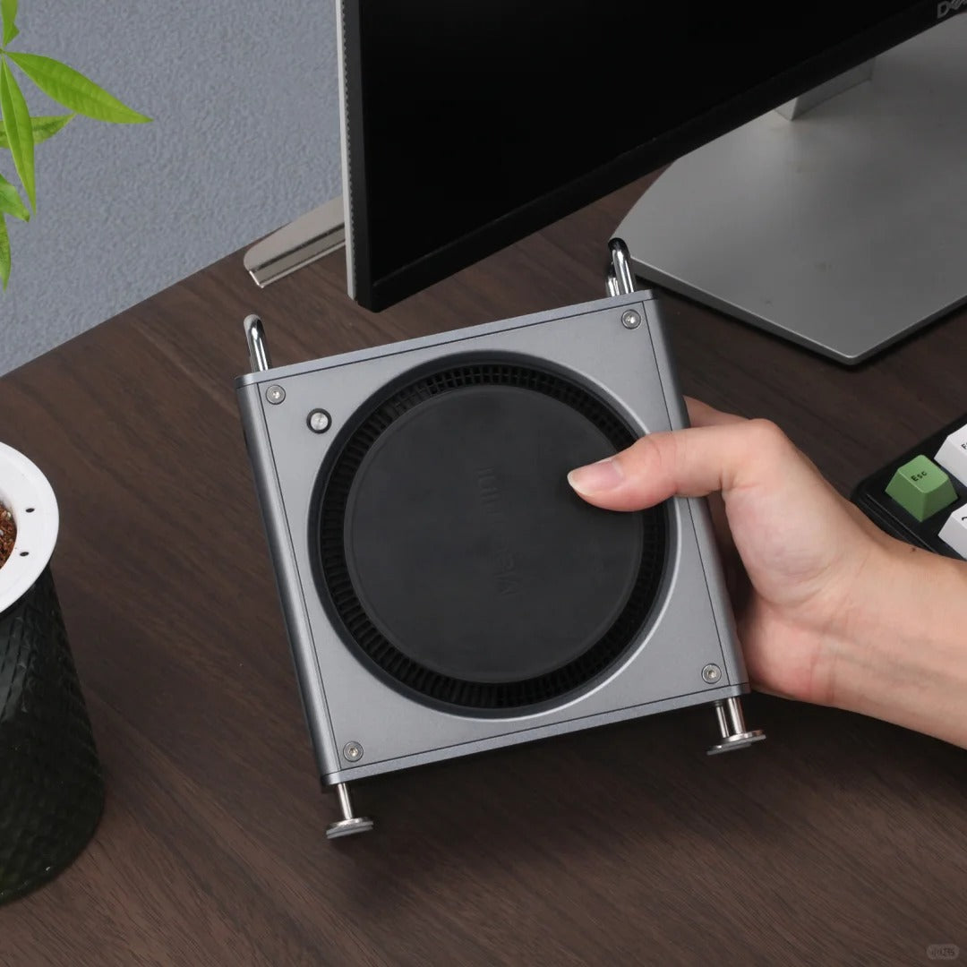 CNC aluminum Mac Mini case with advanced heat dissipation cooling design