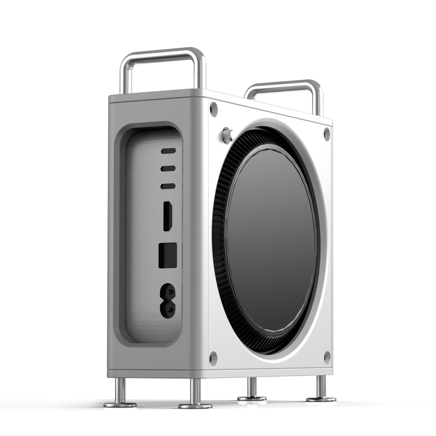 premium Mac Mini vertical enclosure Mac Pro style aluminum desktop case
