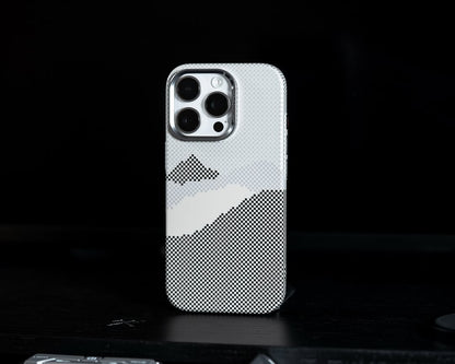 ZEERA MagPixel Pro: 印象的なピクセルマウンテンデザインのプレミアムマグセーフケース