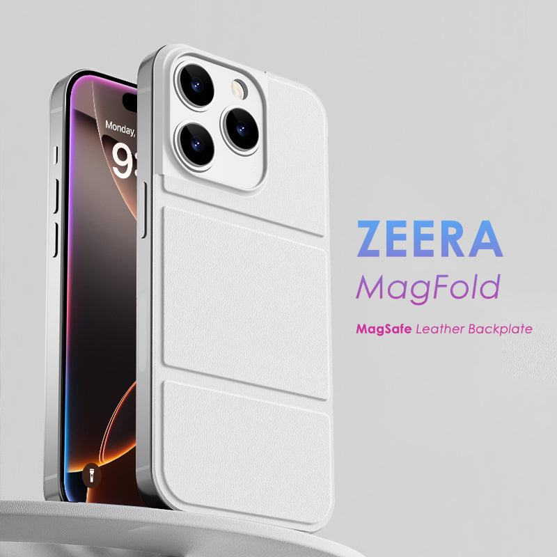 Zeera MagFold: iPhone 15/16 Pro Max用マグセーフレザーバックプレート